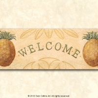 Pineapple Welcome Horizontal
