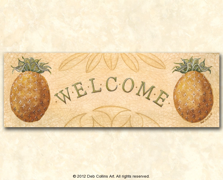 Pineapple Welcome Horizontal